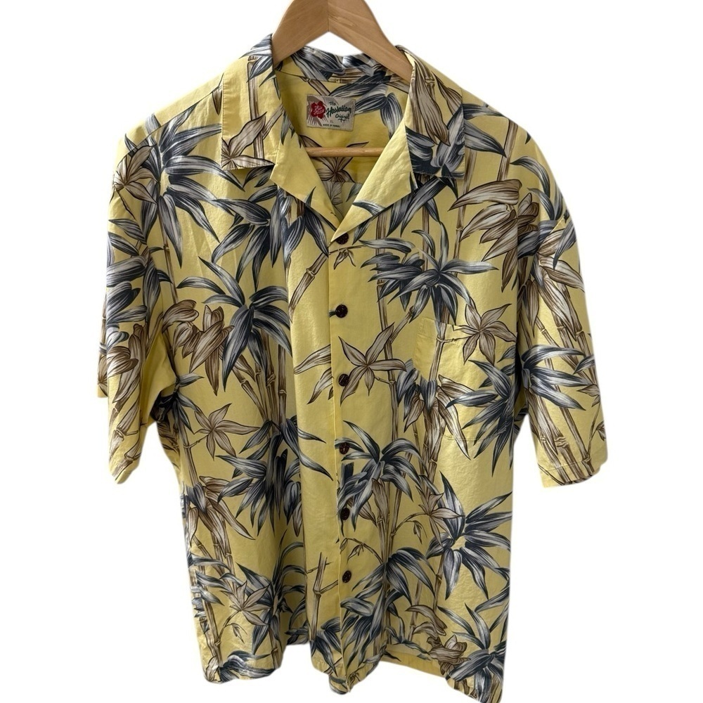 Hilo Hattie Vintage Hawaiian Shirt XL Floral Coconut Buttons Hawaiian Beach